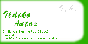 ildiko antos business card